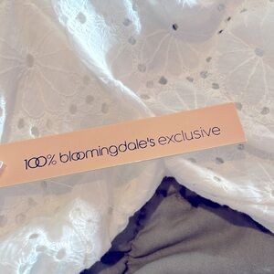 AQUA White Eyelet Puff Sleeve Dress M so cute 🤍🤍🤍🤍